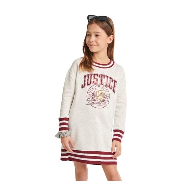 Justice Girls Rib Cuff Sweatshirt Dresses 2-Pack Size L (12/14) - Picture 7 of 10